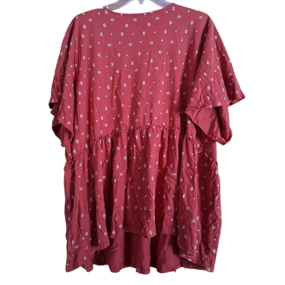 Torrid Vintage Cotton Jersey V Neck Relaxed Tie Front Top Size 5 - Picture 3 of 6